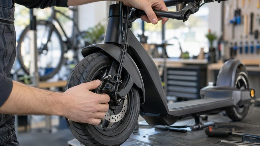 Elektrinio paspirtuko mechaninė priežiūra: ratų ir stabdžių patikra